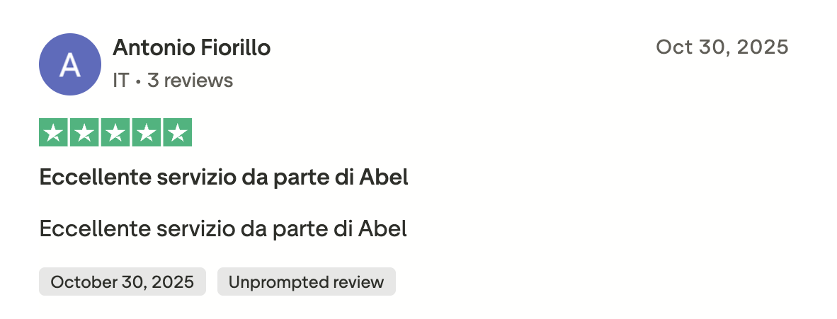 Antonio Fiorillo Abel Service Spino Gambino Support Bewertung